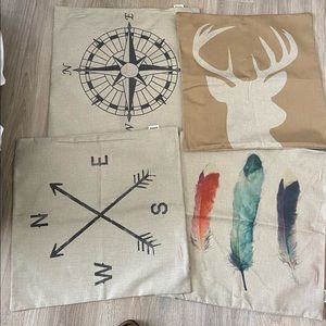 Pillow covers canvas- NWOT
